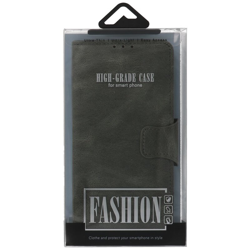 Pull Up en cuir PU Bookstyle pour OnePlus 8 Pro vert foncé