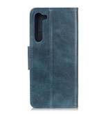 Pull Up PU Leather Bookstyle para OnePlus Nord Blue