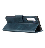 Pull Up PU Leder Bookstyle voor OnePlus Nord Blauw