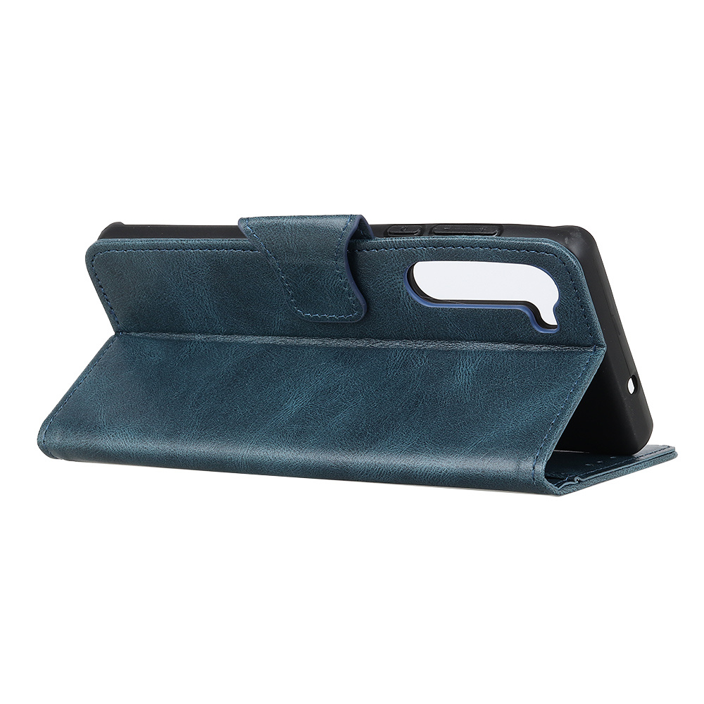 Pull Up PU Leather Bookstyle para OnePlus Nord Blue