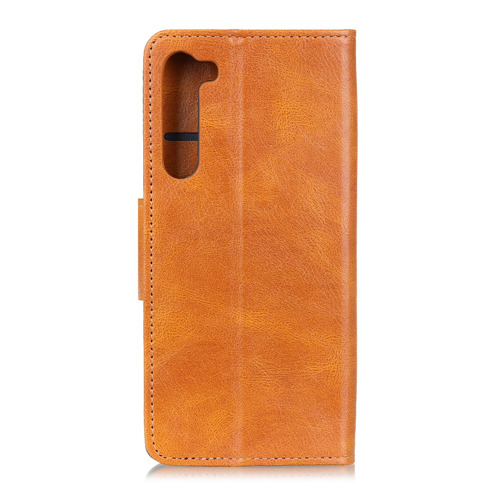 Pull Up PU Leather Bookstyle para OnePlus Nord Brown