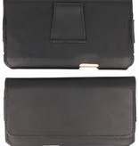 MF Handmade Leder horizontale Einkaufstasche Größe L Schwarz