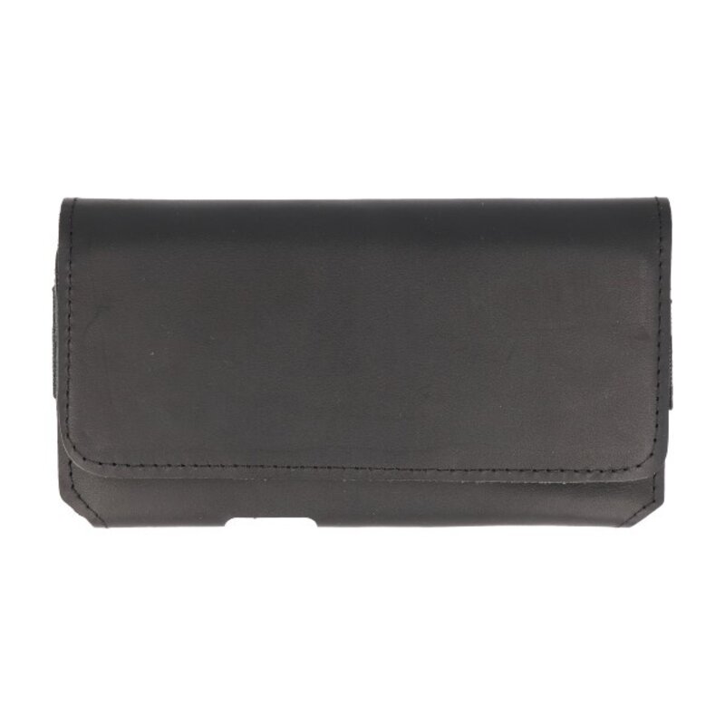 MF Handmade Leather Tote Bag Horizontal Taille L Noir