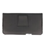 MF Handmade Leather Horizontal Tote Bag Size L Black