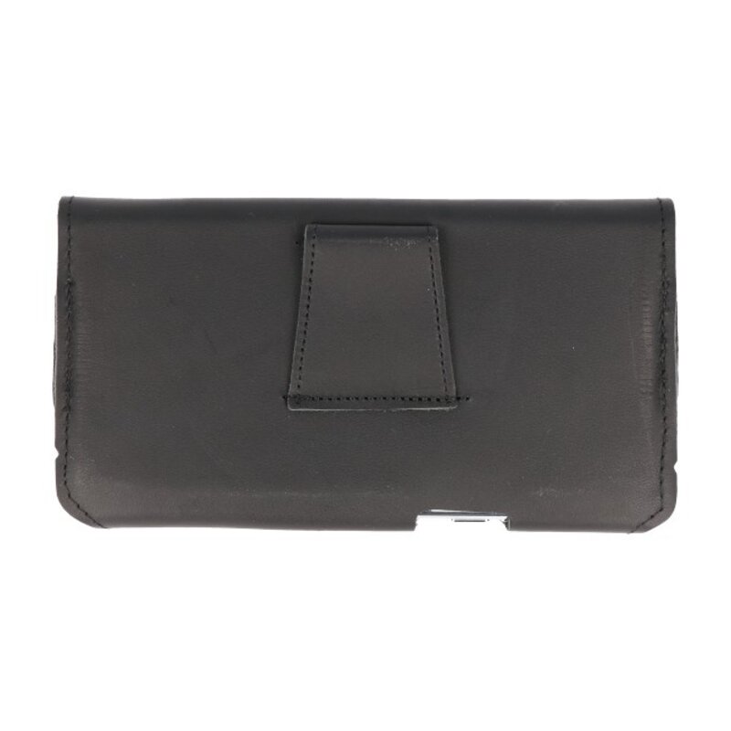 MF Handmade Leder horizontale Einkaufstasche Größe L Schwarz