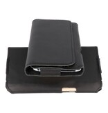 MF Handmade Leer Horizontaal Draagtas Maat L Zwart