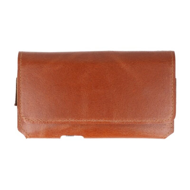 MF Handmade Leer Horizontaal Draagtas Maat L Bruin