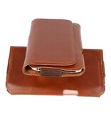 MF Handmade Leer Horizontaal Draagtas Maat L Bruin