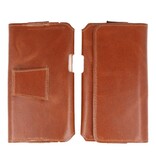 MF Sac fourre-tout horizontal en cuir fait à la main Taille XL Marron