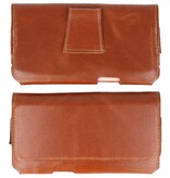 MF Sac fourre-tout horizontal en cuir fait à la main Taille XL Marron