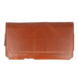 MF Sac fourre-tout horizontal en cuir fait à la main Taille XL Marron