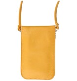 Sac à bandoulière en cuir véritable - Jaune