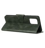 Pull Up PU Leder Bookstyle voor iPhone 12 Pro Donker Groen