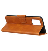 Pull Up PU Leather Bookstyle para iPhone 12 Pro Max Marrón