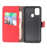 Funda tipo libro 2 en 1 para Samsung Galaxy A21s Rojo