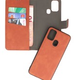 2 in 1 Book Case Cover for Samsung Galaxy A21s Brown