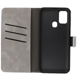 2 in 1 Book Case Cover für Samsung Galaxy A21s Grau