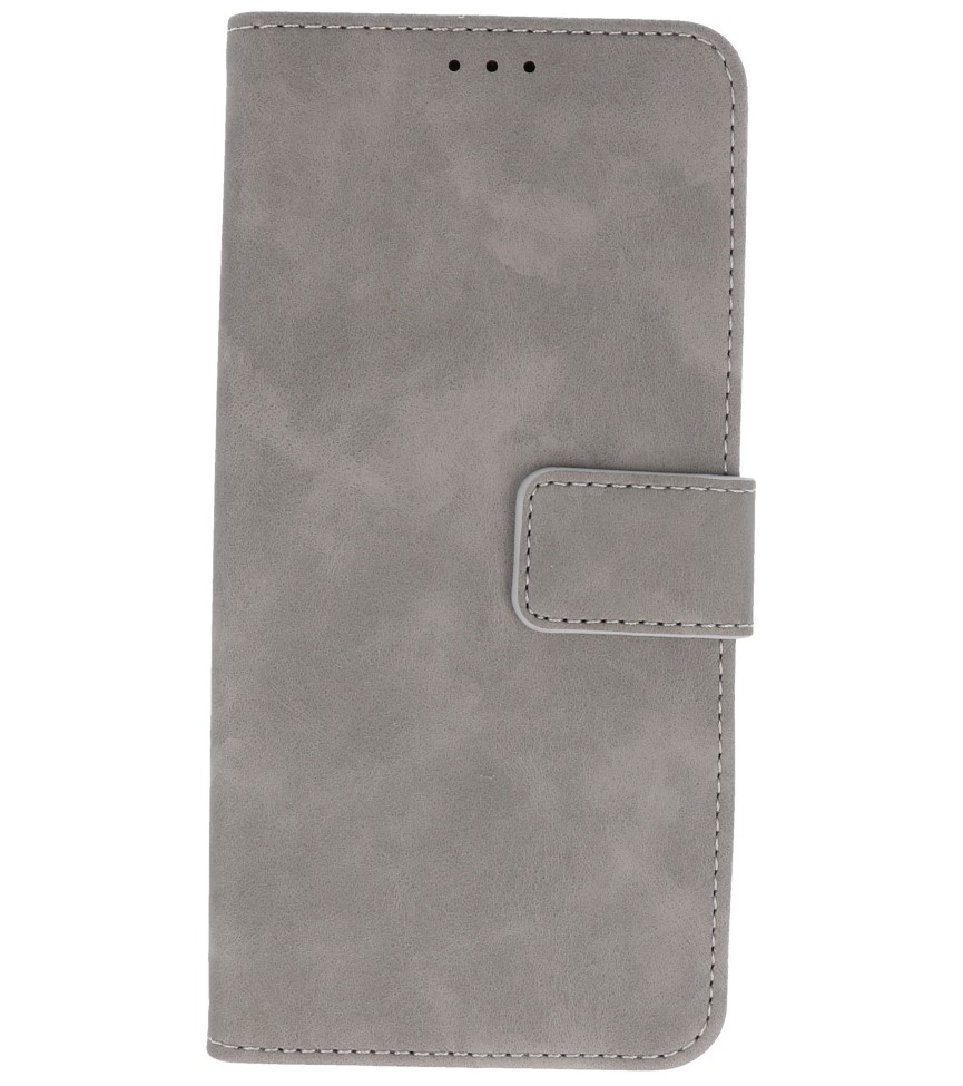 2 in 1 Book Case Cover für Samsung Galaxy A21s Grau