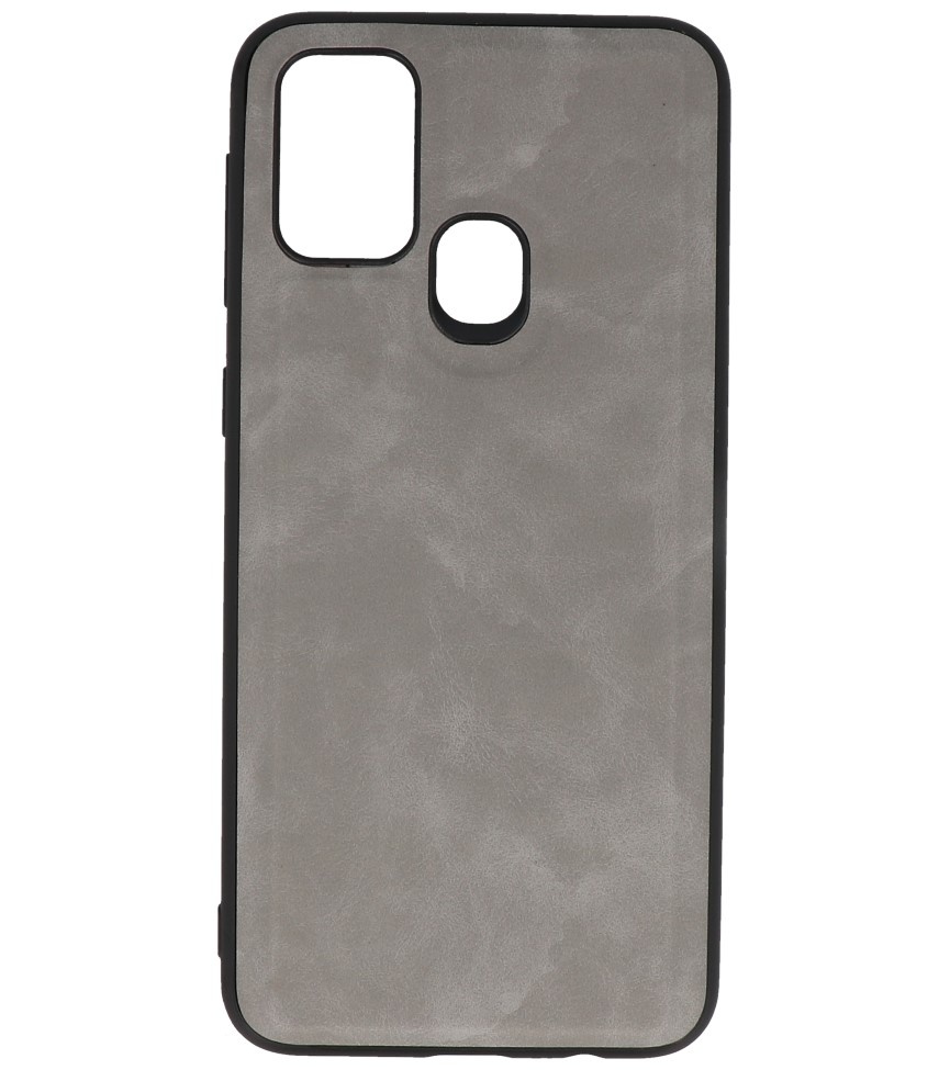 2 in 1 Book Case Cover for Samsung Galaxy A21s Gray