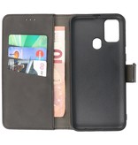 2 in 1 Book Case Cover für Samsung Galaxy M31 Schwarz