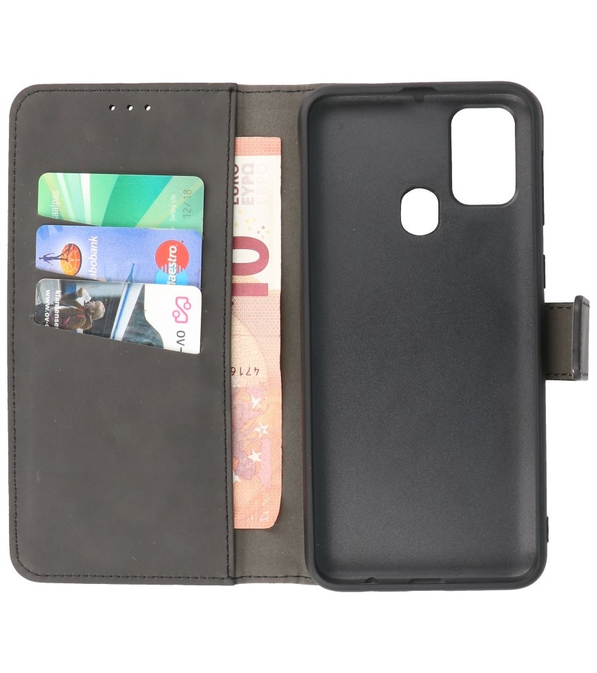 2 in 1 Book Case Cover für Samsung Galaxy M31 Schwarz