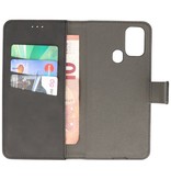 2 in 1 Book Case Cover für Samsung Galaxy M31 Schwarz