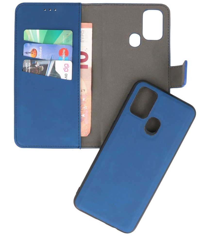 2 in 1 Book Case Cover for Samsung Galaxy M31 Navy