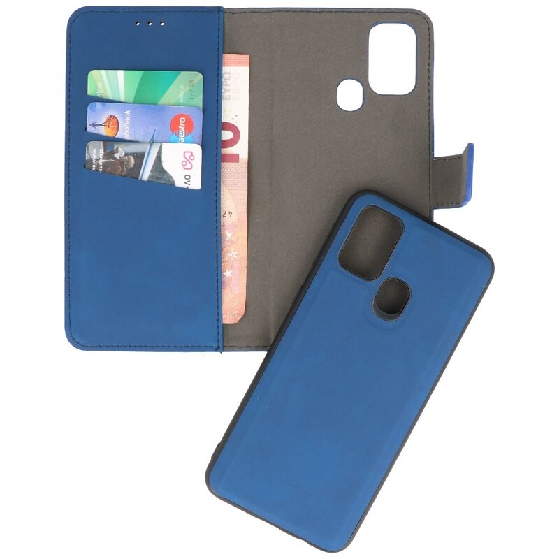 2 i 1 bog cover til Samsung Galaxy M31 Navy