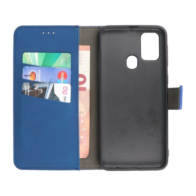 Étui livre 2 en 1 pour Samsung Galaxy M31 Navy