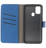 2 in 1 Book Case Cover für Samsung Galaxy M31 Navy