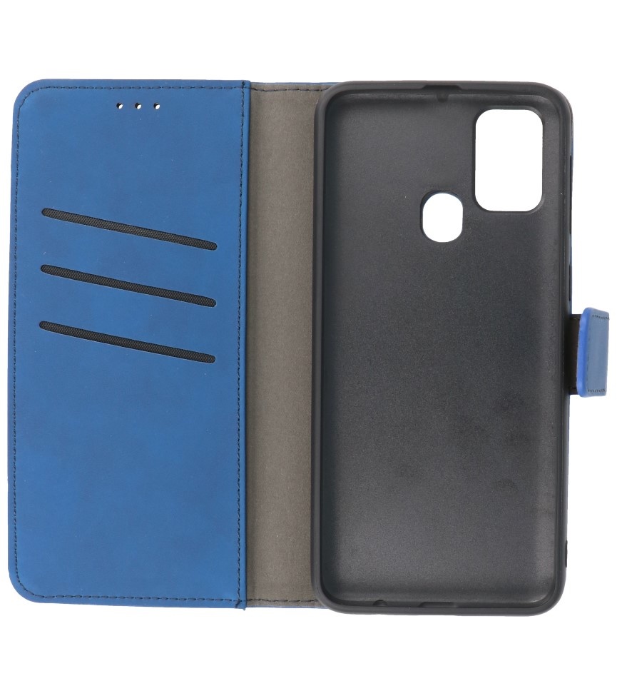 2 i 1 bog cover til Samsung Galaxy M31 Navy