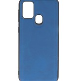 2 i 1 bog cover til Samsung Galaxy M31 Navy