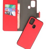 2 in 1 Book Case Cover for Samsung Galaxy M31 Red