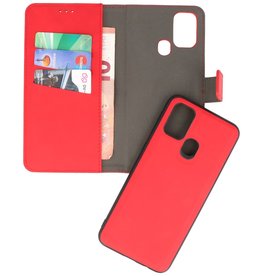 2 in 1 Book Case Cover for Samsung Galaxy M31 Red