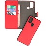 2 in 1 Book Case Cover for Samsung Galaxy M31 Red