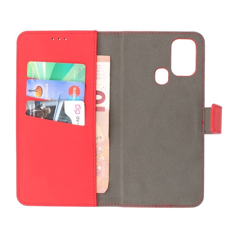 Custodia a libro 2 in 1 per Samsung Galaxy M31 rossa