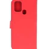 2 in 1 Book Case Cover for Samsung Galaxy M31 Red