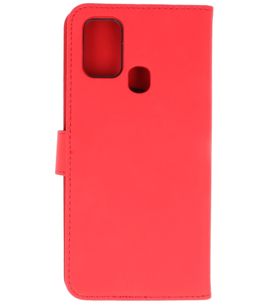 2 in 1 Book Case Cover for Samsung Galaxy M31 Red