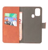 2 in 1 Book Case Cover for Samsung Galaxy M31 Brown