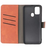 2 in 1 Book Case Cover for Samsung Galaxy M31 Brown