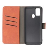 2 in 1 Book Case Cover for Samsung Galaxy M31 Brown