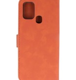 2 in 1 Book Case Cover für Samsung Galaxy M31 Brown