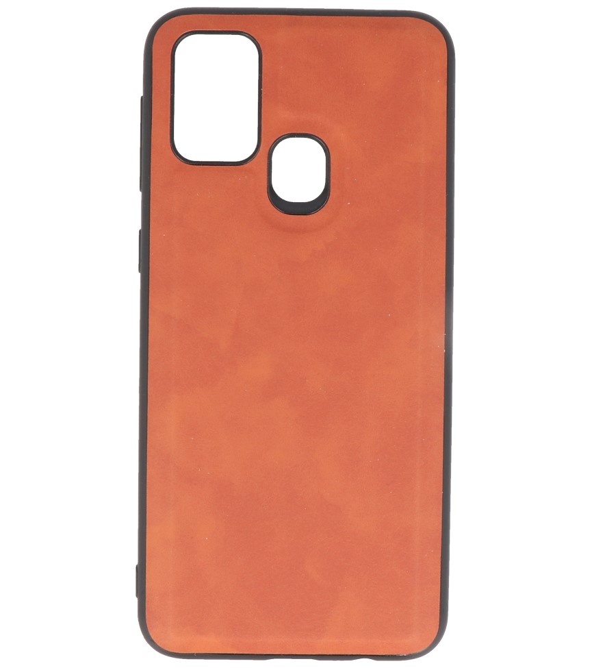 2 in 1 Book Case Cover for Samsung Galaxy M31 Brown