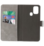 2 in 1 Book Case Cover für Samsung Galaxy M31 Grau