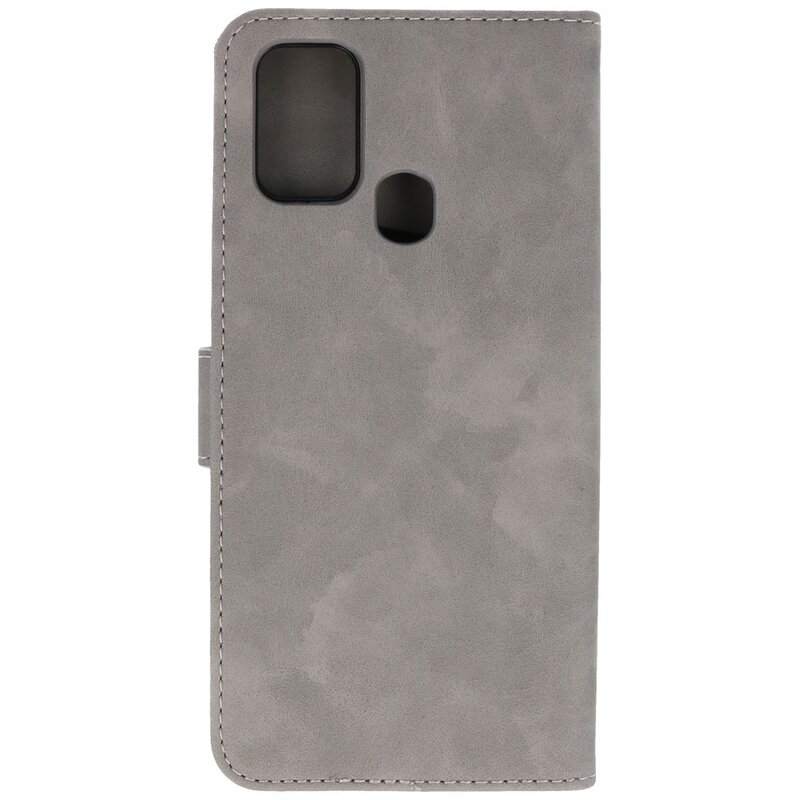 2 in 1 Book Case Cover für Samsung Galaxy M31 Grau