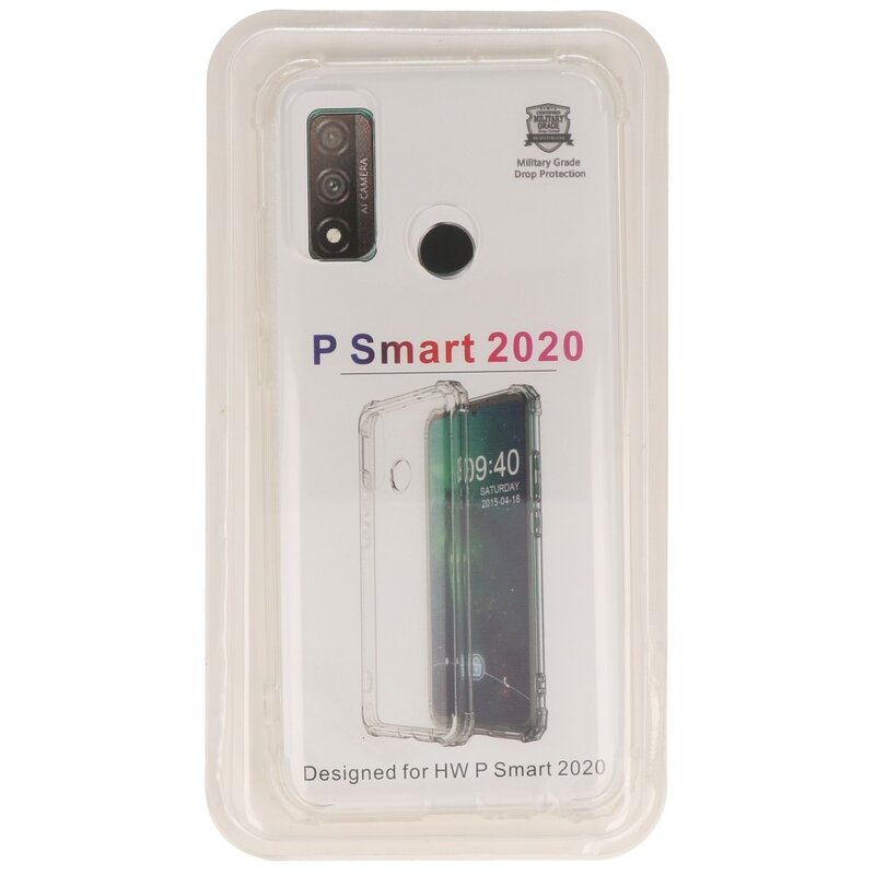 Carcasa de TPU a prueba de golpes para Huawei P Smart 2020 Transparente