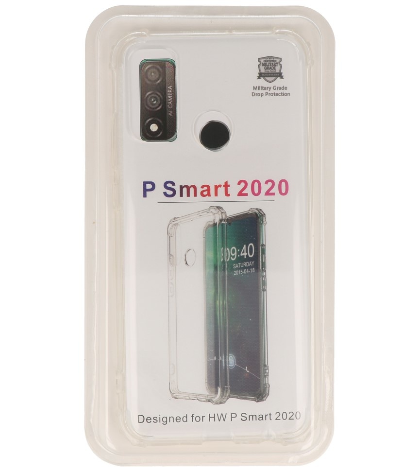 Carcasa de TPU a prueba de golpes para Huawei P Smart 2020 Transparente