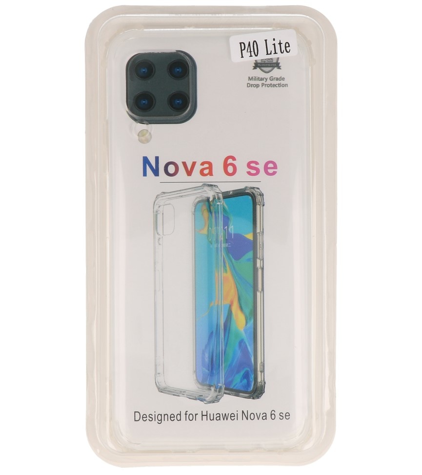 Carcasa de TPU a prueba de golpes para Huawei P40 Lite Transparente