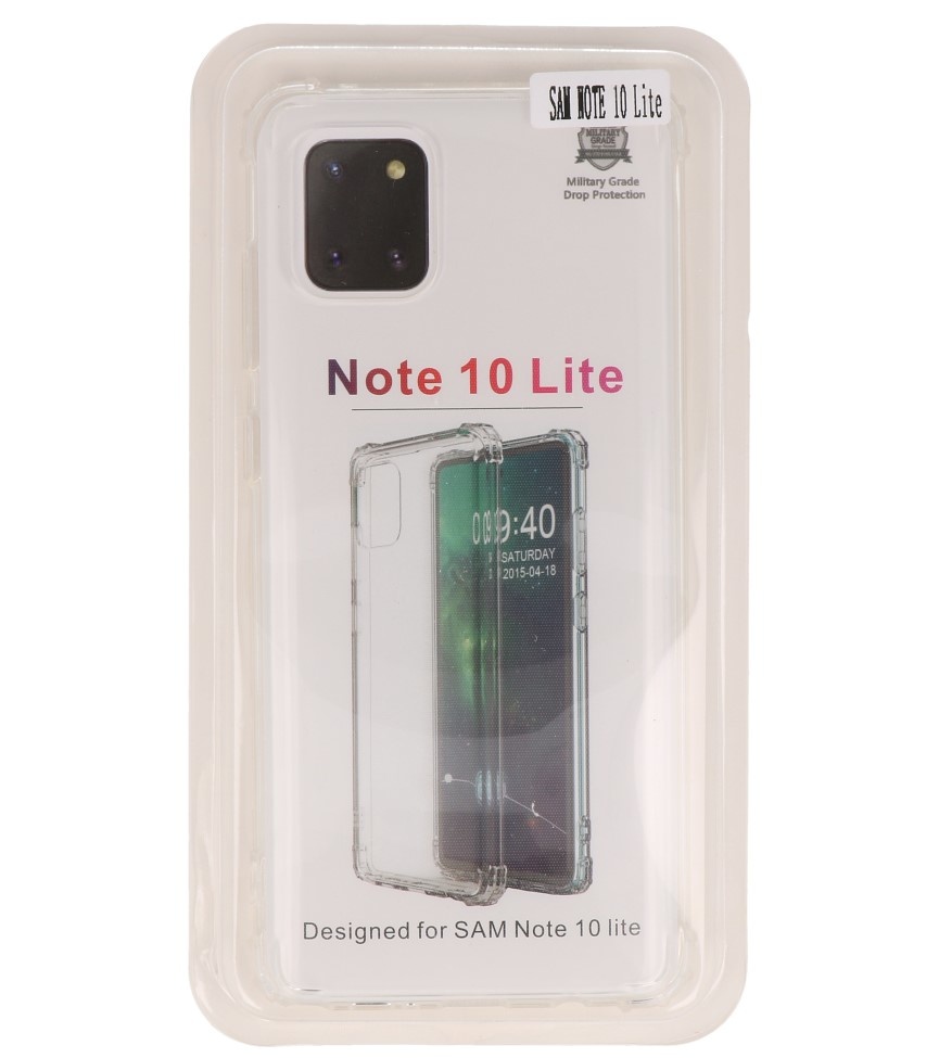 Shockproof TPU case for Samsung Note 10 Lite Transparent