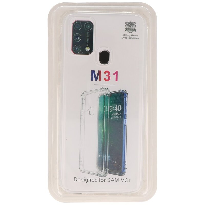 Stødsikker TPU taske til Samsung Galaxy M31 Transparent